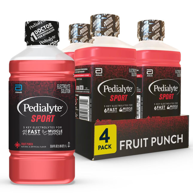 Pedialyte Sport Electrolyte Drink, Fast Hydration with 5 Key Electrolytes for Mu