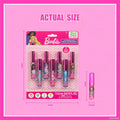 Townley Girl Barbie Lip Gloss Set, 7-Piece Plant-Based, Ages 3+
