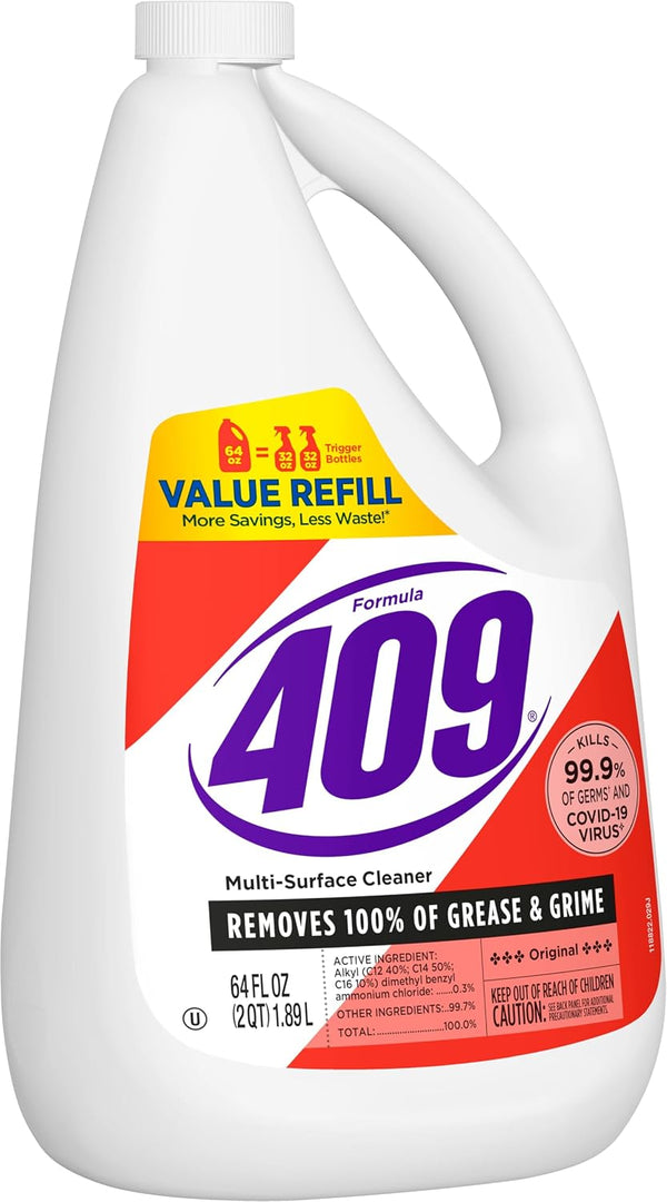Formula 409 Multi-Surface Cleaner, Refill Bottle, Original, 64 Fluid Ounces (Package May Vary) 64 Fl Oz (Pack of 1)