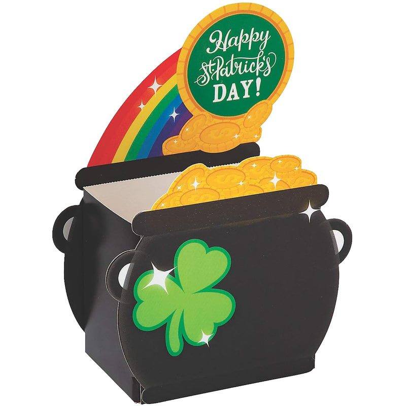 Fun Express ST PATS POT of GOLD TREAT BOX - Party Supplies - 12 Pieces