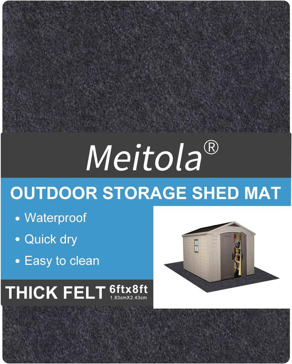 Outdoor Storage Shed Mat，Waterproof and Dustproof Outdoor Carport Mat—Backing Prevents Liquid Penetration，Soft Material, Patio Furniture