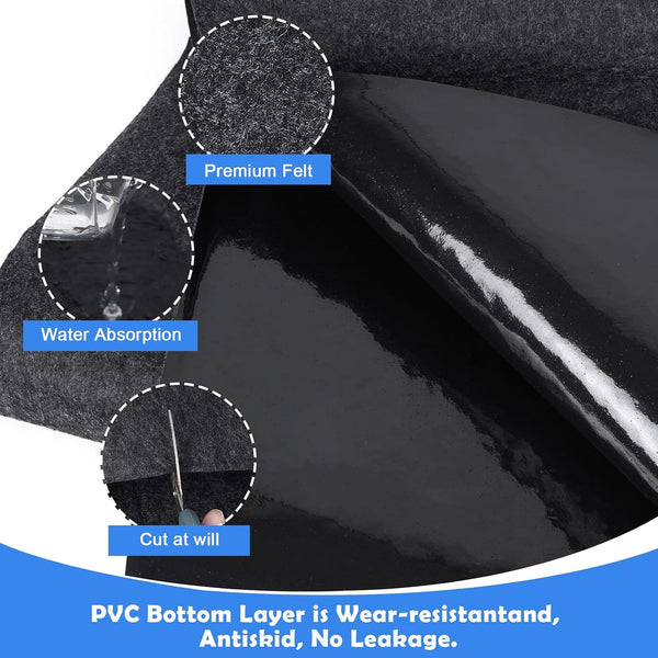 80 * 80 Inch Hot Tub Mat, Extra Large Inflatable Hot Tub Pad Outdoor Indoor, Waterproof Slip-Proof Backing, Absorbent Spa Pool Ground Base