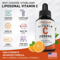 Liposomal Vitamin C 2000Mg Liquid for Adults, High Absorption VIT C, Maximize Vitamin C, for Immune System & Antioxidant, 60ML (2 Bottles)