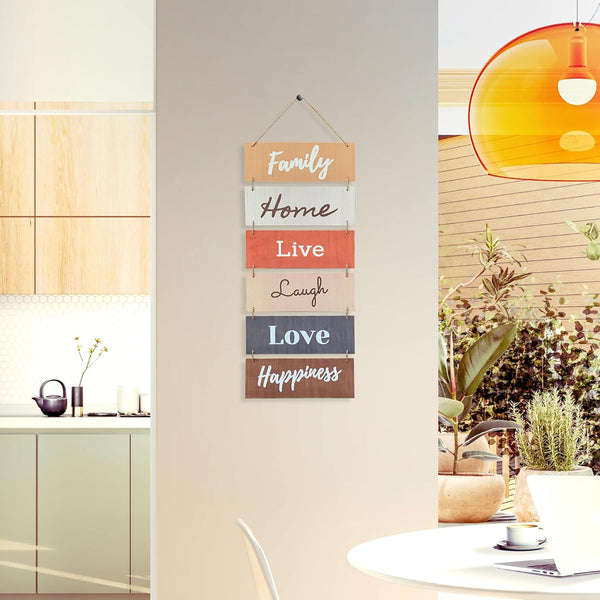 Hanging Wall DÃÂ©cor Sign - Welcome Vertical Wall Art Decorations, Rustic Home Accessories for Living Room, Bedroom, Family, Dining, and Kitchen,