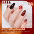 Beetles Jelly Tortoise Fall Nail Gel Polish Set 6 Transparent Fall Colors | Brown Amber Orange Carame Dark Red Pumpkin Gel Nail Polish Soak Off UV