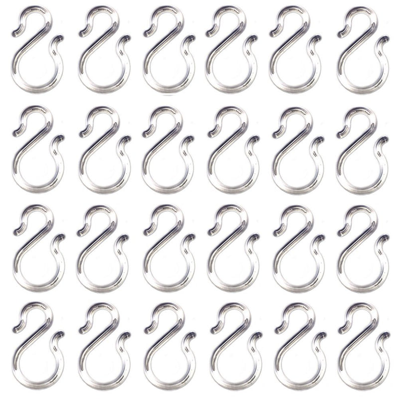 24PCS 1.7〞Clear Plastic Punch Bowl Cup S Hooks Hangers