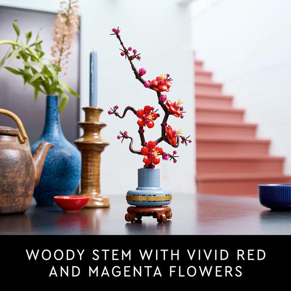 LEGO Botanicals Plum Blossom Building Sets for Adults - Artificial Flower for Dinner Table Centerpiece, Living Room Home Decor, Ages 18+ - DIY