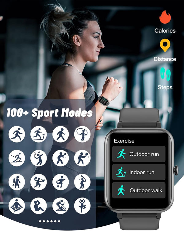 GRV Smart Watch for Ios and Android Phones (Answer/Make Calls), Watches for Men Women IP68 Waterproof Smartwatch Fitness Tracker Watch with Heart