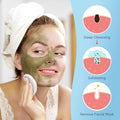 50-Count Compressed Facial Sponge, GAINWELL White Cellulose 100% Natural Cosmetic Spa Sponges for Facial Cleansing, Exfoliating Mask, Makeup