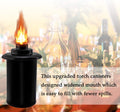 Torch Replacement Canisters, Bamboo Lantern Refillable Torches, Decorative Torch Canister Replacement for Yard, Patio, Deck, Garden, Party,