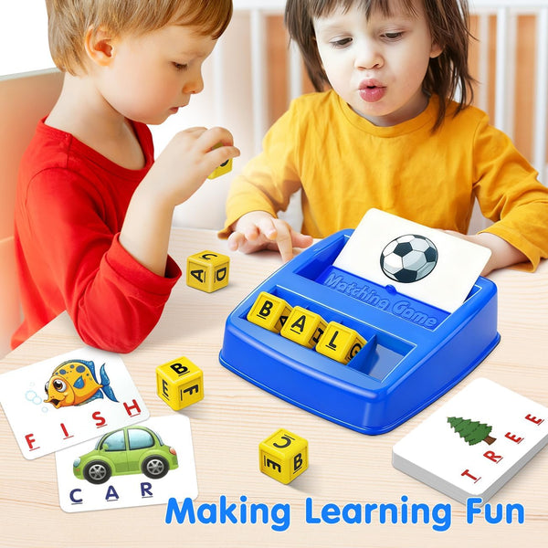 HahaGift Educational Toys for 3-5 Year Old Boy Girl Gifts, Matching Letter Learning Games Activities, Ideal Christmas Birthday Gift for Toddler
