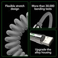 4-In-1 Coiled Universal USB Charging Cable -MAX 240W Fast Charging/Charger Cord with Multi USB Port for Iphone 16/15 14 13 Ipad Samsung Galaxy