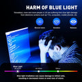 Blue Light Blocking Glasses Anti Eyestrain Computer Gaming Glasses | Vintage Half Frame UV Clear Lens for Women Men A01-matte Black Silver Frame 1