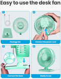 Gaiatop USB Desk Fan, Small But Powerful, Personal Portable Quiet 3 Speeds, Adjustable Mini Table Desktop fan for Cooling Home Office Car Summer