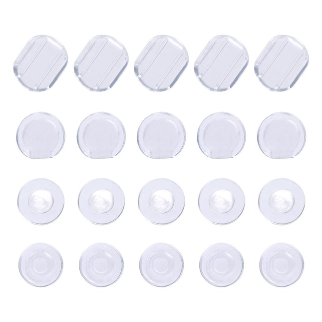Maxdot 100 Pieces 4 Size Earring Pads Silicone Comfort Earring Cushions for Clip