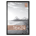 MCS Foundation 16x24 Poster Frame Traditional Black, Vertical & Horizontal Wall Hanging Large Picture Frame for Photos, Posters & Art Prints