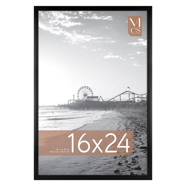 MCS Foundation 16x24 Poster Frame Traditional Black, Vertical & Horizontal Wall Hanging Large Picture Frame for Photos, Posters & Art Prints