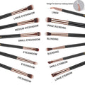 MSQ Eye Makeup Brushes 12Pcs Rose Gold Eyeshadow Makeup Brushes Set with Soft Synthetic Hairs & Real Wood Handle for Eyeshadow, Eyebrow, Eyeliner,