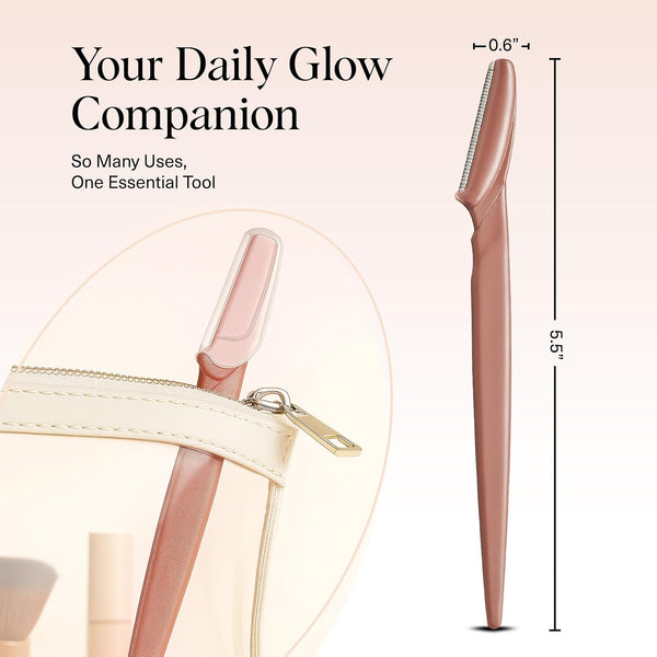 Kitsch Dermaplane Razor for Women Face – Terracotta, 12 pcs | Face Razors for Women & Men, Eyebrow Razor & Face Shaver – Exfoliating Facial Razor