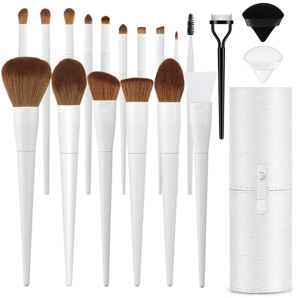 Makeup Brushes with Case 20Pcs Professional Makeup Brush Set, Foundation Powder Eyeshadow Brush Set Eyebrow Concealer Contour Travel Brushes Kit
