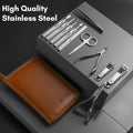FAMILIFE Manicure Set, 11 in 1 Professional Manicure Kit Nail Clippers Set, Stainless Steel Pedicure Tools Toe Nail Kit, Men Grooming Tool with