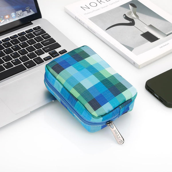 E-Tree Cute Small Makeup Bag,Cosmetic Toiletry Make up Little Items Pouch for Purse,Zipper Mini Tech Charger Cable Electronic Organizer