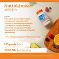 Doctor's Best Nattokinase 2000 FU Supplement for Men & Women - Supports Blood Flow, Heart Health, & Healthy Circulation, Nattokinase Enzyme