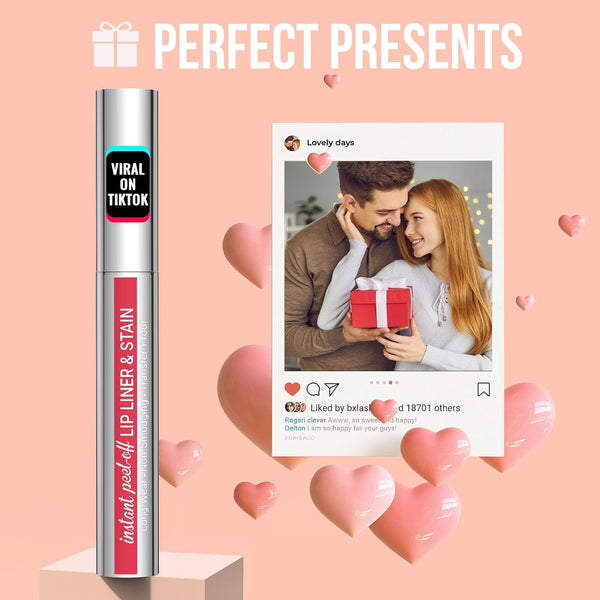 iMethod Lip Liner Stain Peel Off with Tweezer, Nude Pink | Lip Stain Peel Off, Long Lasting Natural, Waterproof, Transfer-Proof, Easy to Use, Stay