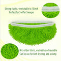 Reusable Microfiber Mop Pads for Swiffer Sweeper - Wet & Dry Cleaning Cloths - Mop Head Replacement Washable Refills for Household Floors 4Pack Green