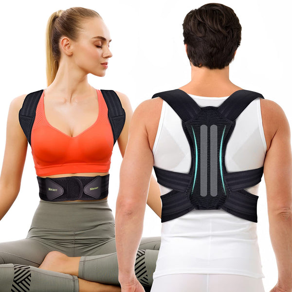 Mercase Posture Corrector for Men & Women, Adjustable Back Brace for Upper Back & Shoulder Support, Pain Relief & Better Posture, Extra Large