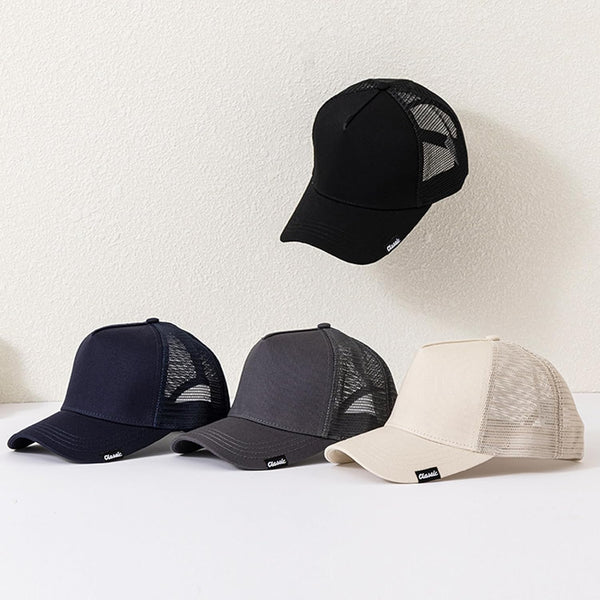 Oversize XXL Baseball Cap, Extra Large High Crown Hat for Big Heads 23.6"-25.6", Adjustable Plain Mesh Back Trucker Hat XX-Large-3X-Large Beige