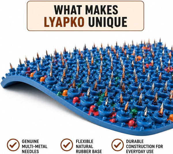 LYAPKO Flat Acupuncture Applicator CHANCE 4.9 Ag 1022 Needles Premium Acupressure Massager for Delicate Skin. Unique Patented Therapy Massage Tool