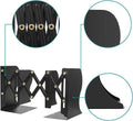 Olebes Adjustable Book Ends, Metal Non Skid Expandable Bookcase Bookend Stand Holder Book Storage Rack, Heavy Duty bookends for Shelf, Office