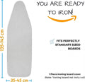 SAVUK Ironing Board Cover and Pad Standard Size Silicone Coated 4 Layers 15x54 inch Extra Heavy Duty Thick Padding, Heat Reflective, Non Stick
