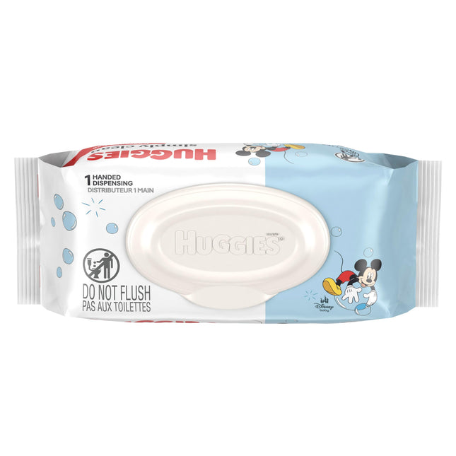 Huggies Simply Clean Unscented Baby Diaper Wipes, 1 Flip-Top Pack (64 Wipes Total), Packaging May Vary 64 Count (Pack of 1)