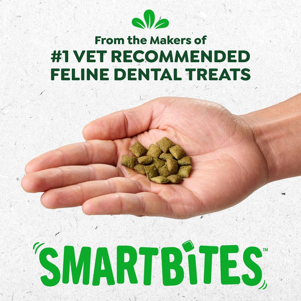 Greenies Feline Smartbites Healthy Indoor Cat Treats, Chicken, 2.1 oz | Veterinarian-recommended, Fiberblend Formula, supports digestion, under 2