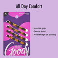 Goody Stay Tight Hair Barrettes, 4 Ct, Mock Tort, SlideProof Flat Clips, Comfortable & Versatile Styling Accessories for Women, Men, Boys & Girls,