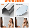 12" x 12" Acrylic Flexible Mirror Sheets, 12 Pack Self-Adhesive Mirror Tiles, Square Cuttable Wall Stickers, Non-Glass, Safety Reflective for DIY