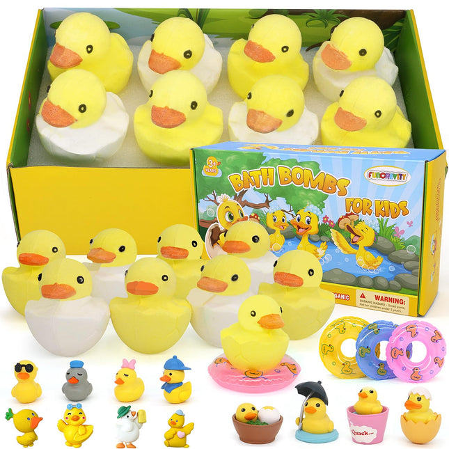Bath Bombs for Kids with Surprise Inside,8 Pack Kids Bath Bombs Gift Set, Natura