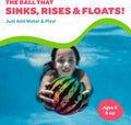 Watermelon Ball JR - Pool Toy for Underwater Games - Durable Ball for Pool Football, Basketball & Rugby - Perfect for Water Parties - Fun for