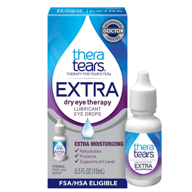 Theratears Extra Dry Eye Therapy Lubricating Eye Drops for Dry Eyes, 0.5 Fl Oz B