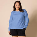 Amazon Essentials Women's Fleece Crewneck Long Sleeve Pullover Sweatshirt (Available in Plus Size) Medium Blue