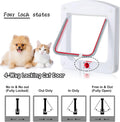 Saintrygo Pet Door for Cats and Dog Cat Flap Door Interior Exterior Cat Weatherproof Pet 4-Way Rotary Lock for Cats Doggie Kittens, 8 X 8.6 Inches