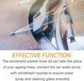 Windshield Washer Hose Kit - 4 Meter Universal Washer Fluid Hose with 12 Pcs Hose Connectors, Suitable for Most Windshield Washer Nozzle