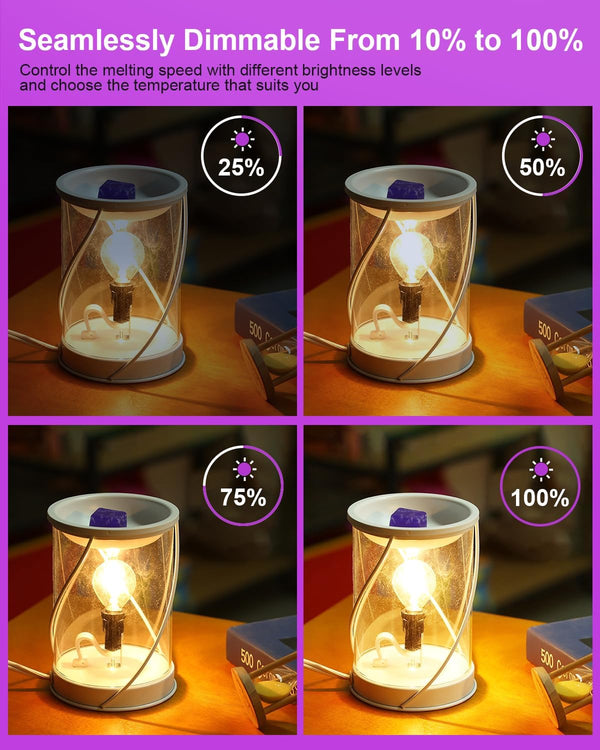 MEQIQTEK Scentsy Light Bulbs for Warmer - 25 Watt Bulb for Large Size Wax Melt Warmers, Replacement Bulb for Wax Warmer Burner Candle Warmer - G16