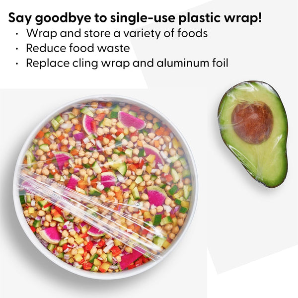 W&P Reusable Silicone Stretch Wrap, 1 Box with 3 Wraps (7x8, 10x11, 13x14), Oven, Dishwasher, Microwave & Freezer Safe, BPA Free Stretch Wrap Set
