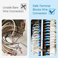 Terminal Block,2 Pack 2 Circuits 20-30A 200v-450v Dual Row Screw Terminals Strip +8 PCS Heat Shrink Wire Connectors 20 Amps 2 Circuits