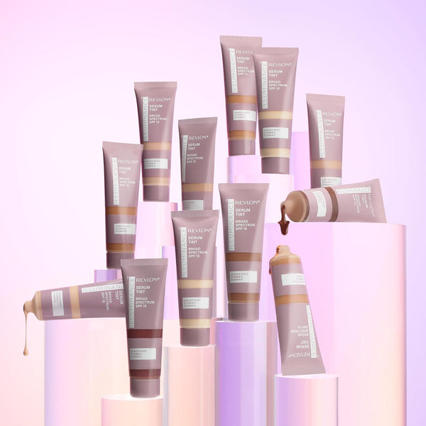 Revlon Illuminance Tinted Serum, Triple Hyaluronic Acid, Evens Out Skin Tone Over Time and Hydrates All Day, SPF 15, 201 Creamy Natural, 0.94 fl oz.