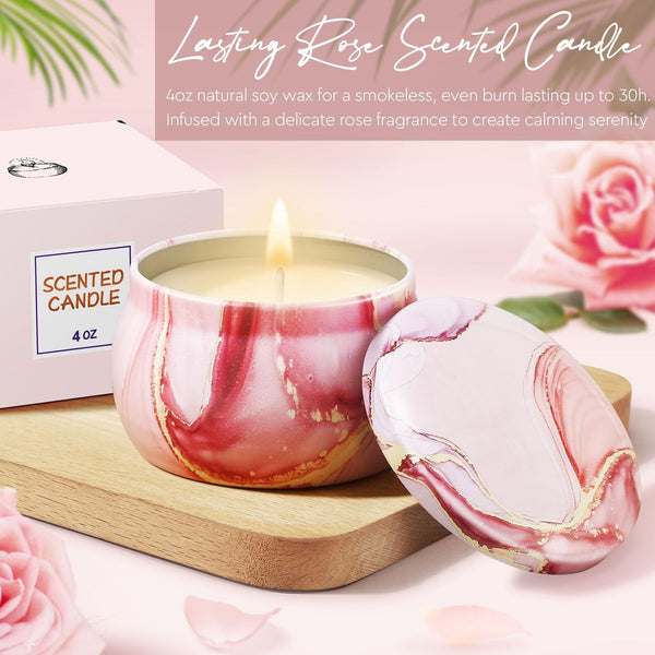 Wasocol Happy Birthday Gifts for Women Mom Grandma Wife Best Friend Sister Her, Unique Relaxing Self Care Package Spa Gift Baskets for Women Rose