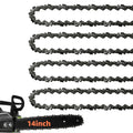 4 Pack 14 Inch Chainsaw Chain 52 Drive Links, .050" Gauge, 3/8" LP pitch, 14-Inch Replacement Chainsaw Chains Low-Kickback Fits Craftsman, Echo,